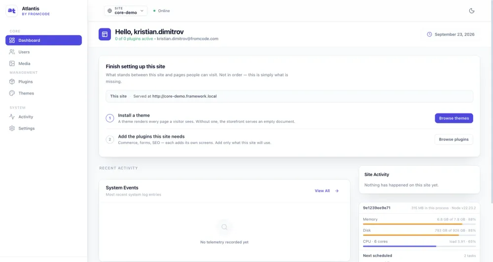 Fromcode Atlantis Framework