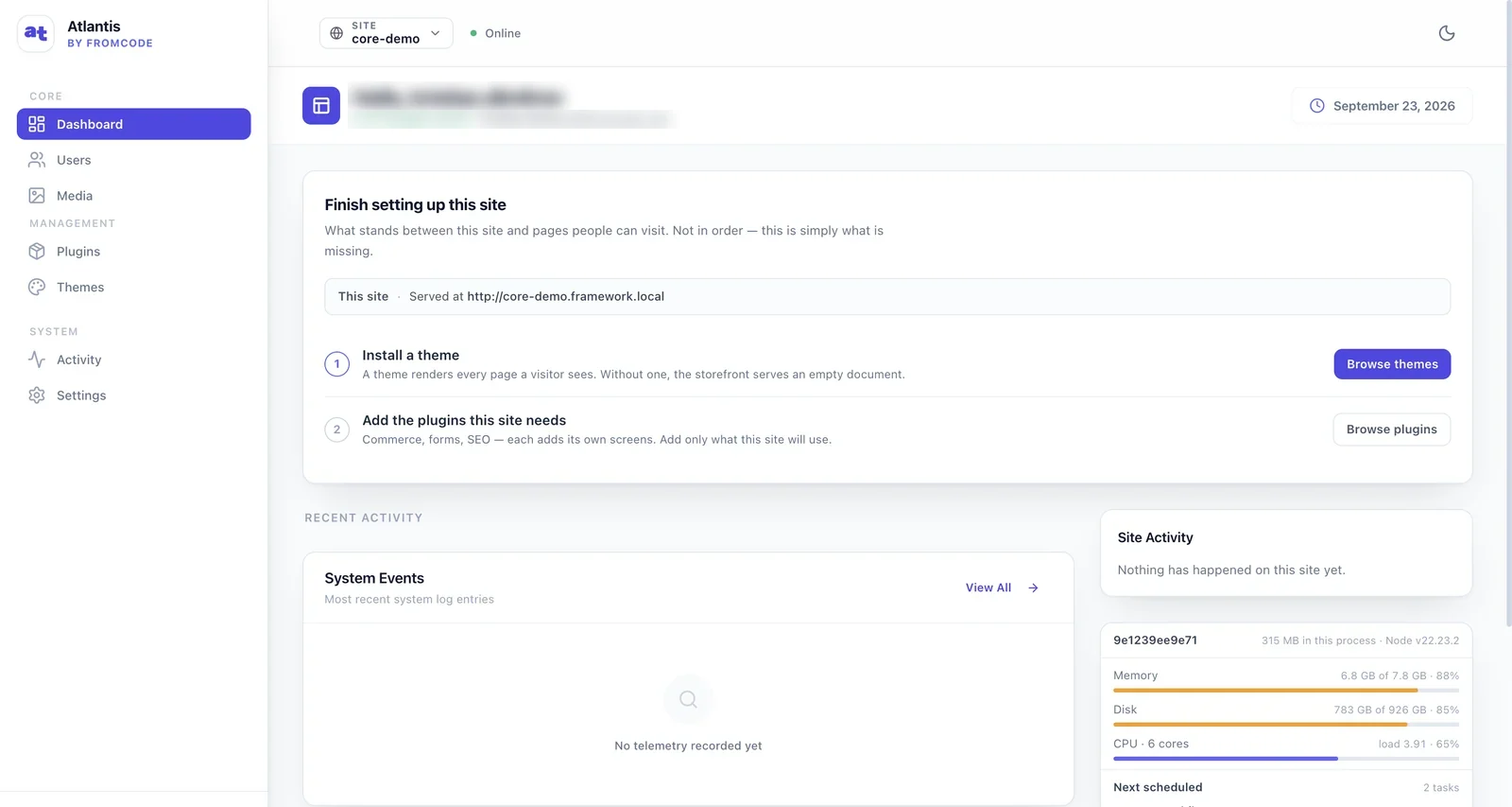 The admin of a system built by Fromcode